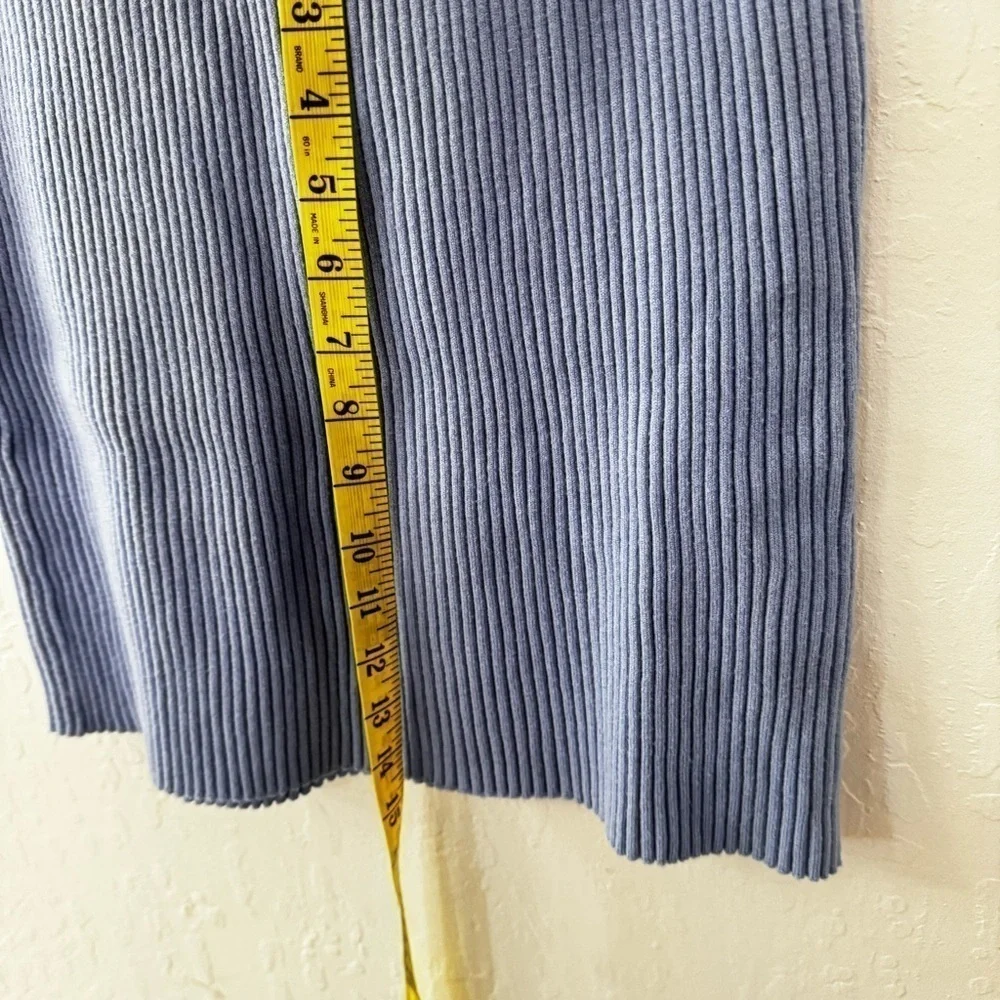 Shein Purple Blue Mini Ribbed Knit Pull On Skirt L